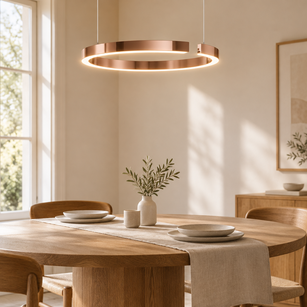 Arden Open Ring Pendant Light – above a dining table