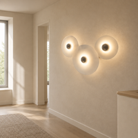 Ashby Halo Disc Wall Light – in a hallway