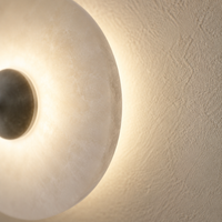 Ashby Halo Disc Wall Light – close-up of the disc halo
