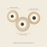 Ashby Halo Disc Wall Light dimensions