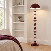 Askew Turned Dome Floor Lamp – in a bedroom corner