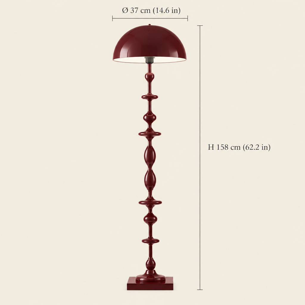 Askew Turned Dome Floor Lamp dimensions
