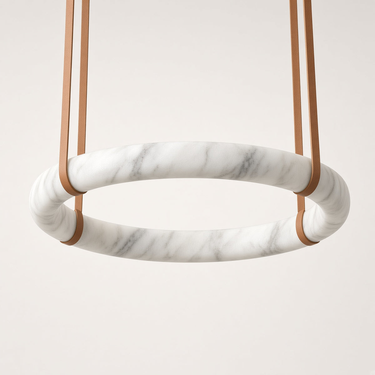 Aston Marble-Effect Pendant Light switched off on a plain background