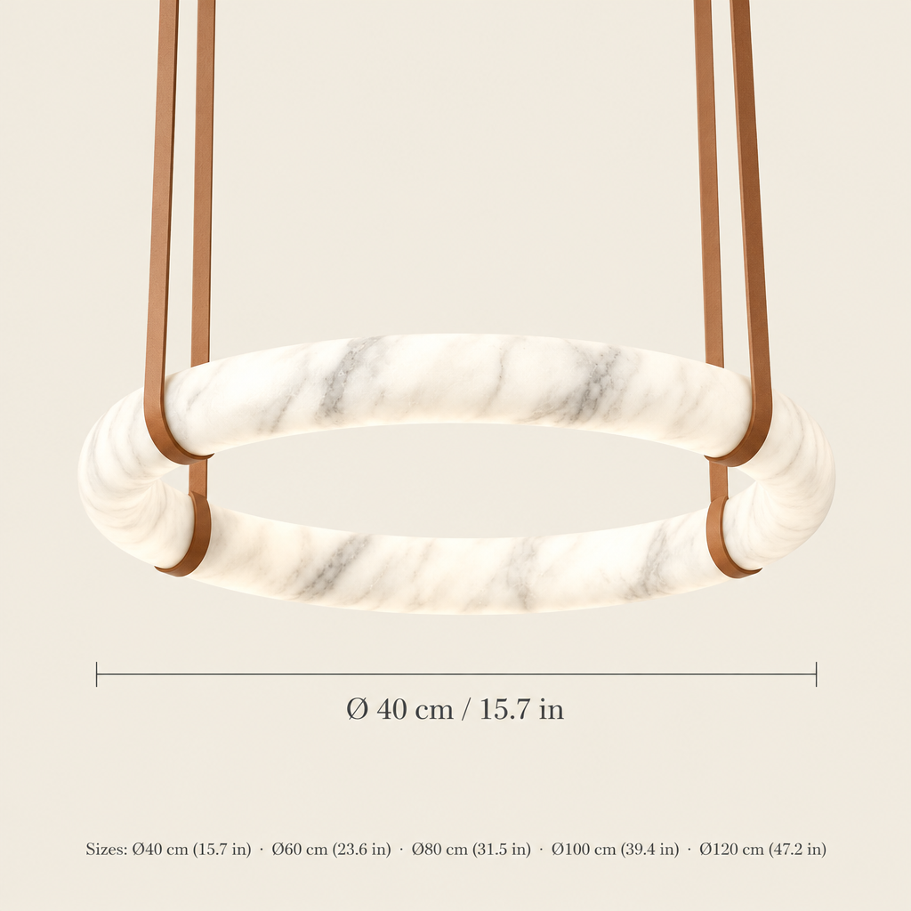 Aston Marble-Effect Pendant Light dimensions