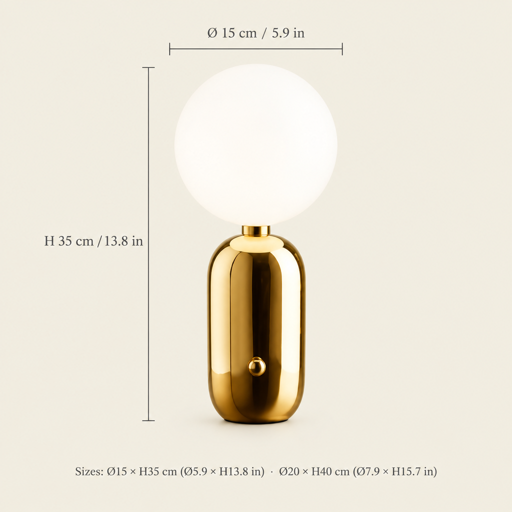 Aysgarth Opal Glass Table Lamp dimensions