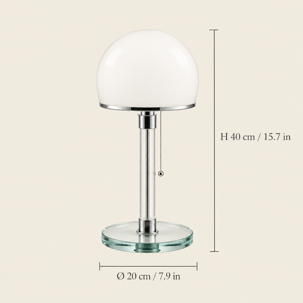 Badby Opal Glass Table Lamp dimensions