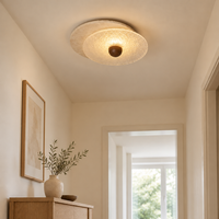 Barnes Travertine Ceiling Light – on a hallway ceiling