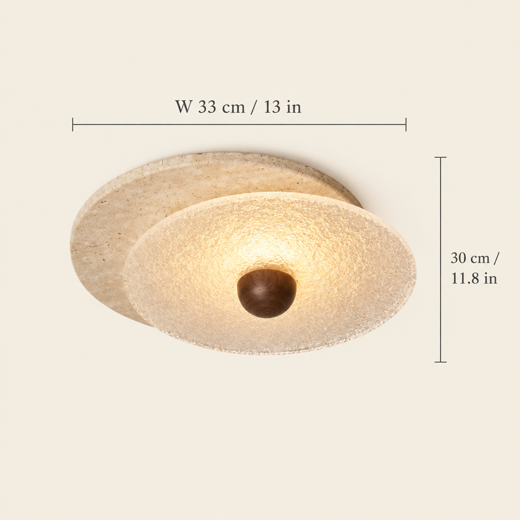 Barnes Travertine Ceiling Light dimensions