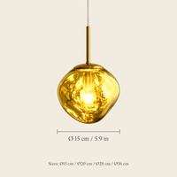Berwick Molten Glass Pendant Light dimensions
