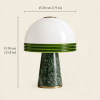 Bilsdale Green Marble Table Lamp dimensions