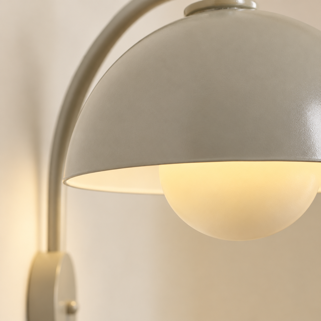 Bolton Double-Dome Wall Light – close-up of the dome shade and inner globe