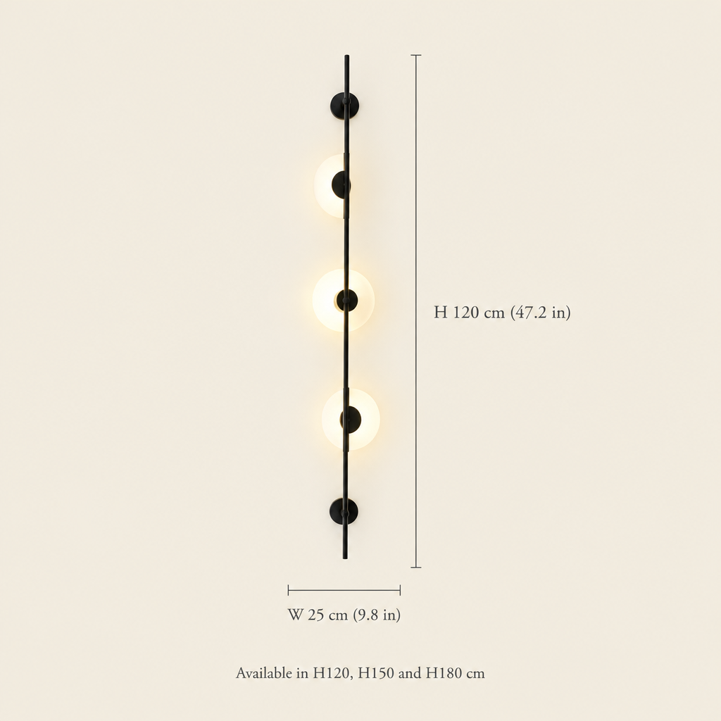 Boscastle Tall Linear Wall Light dimensions