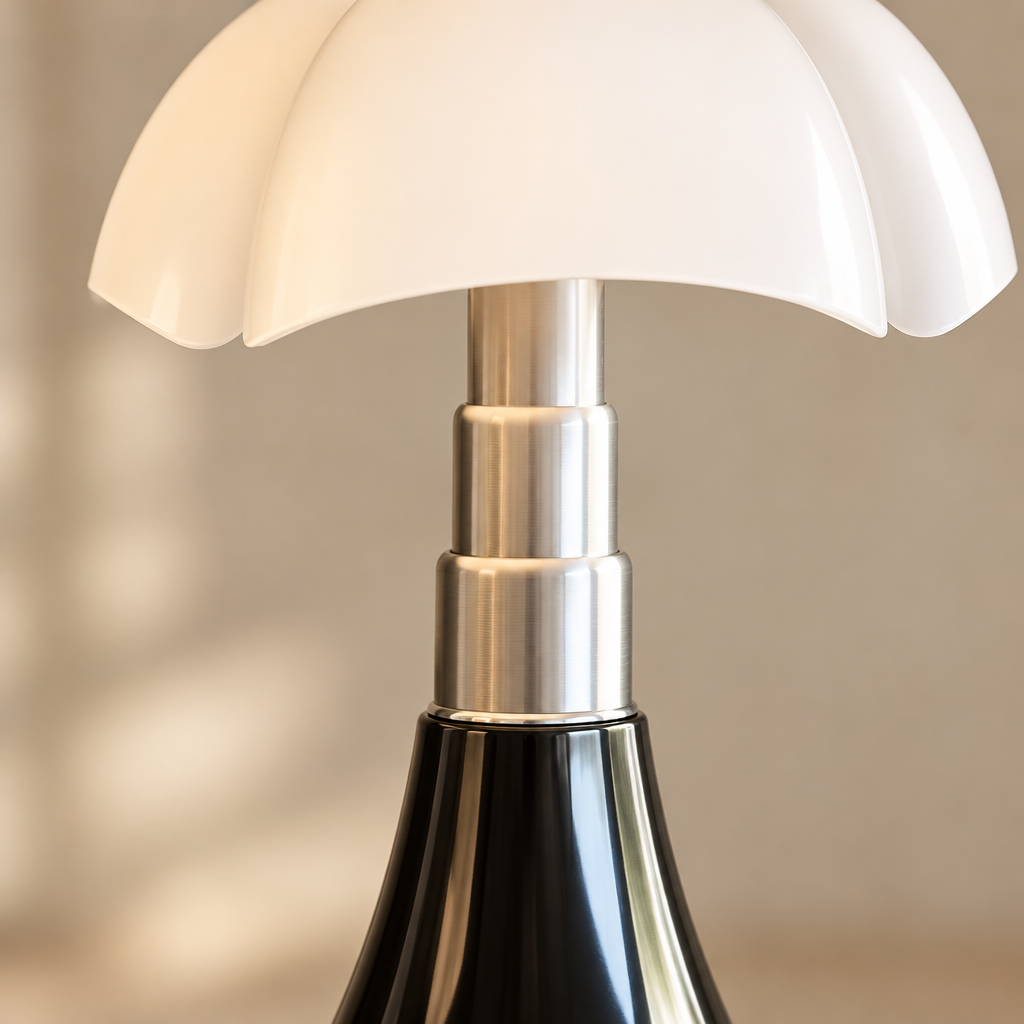 Bramley Petal Table Lamp – close-up of the scalloped petal shade edge