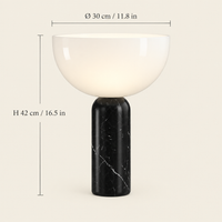Brancaster Marble Table Lamp dimensions