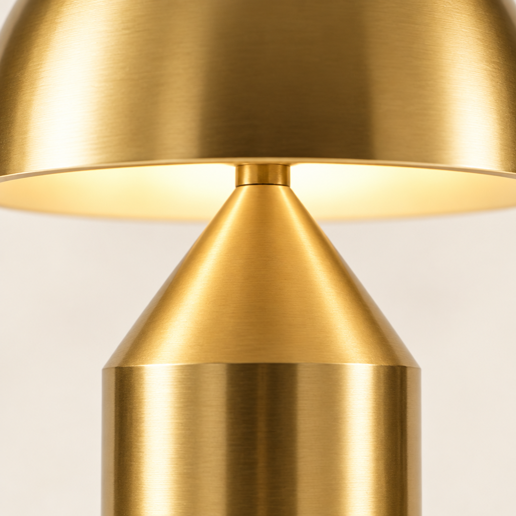 Cherwell Dome Table Lamp – close-up of the dome and cone joint
