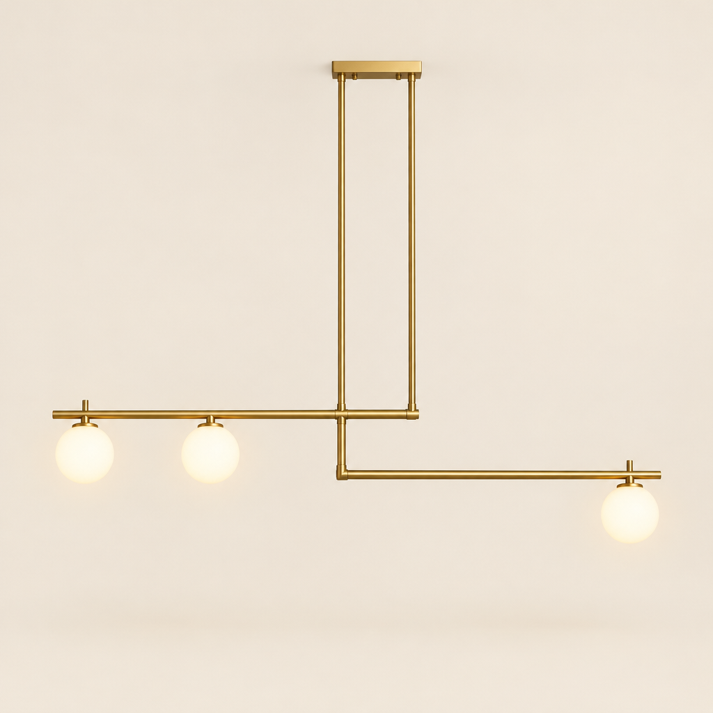 Easton Opal Glass Pendant Light – studio photo, lit, on a cream background