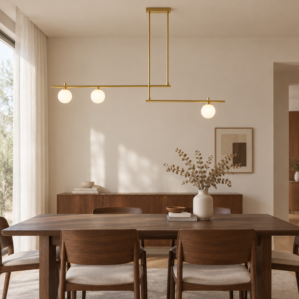 Easton Opal Glass Pendant Light – over a dining table