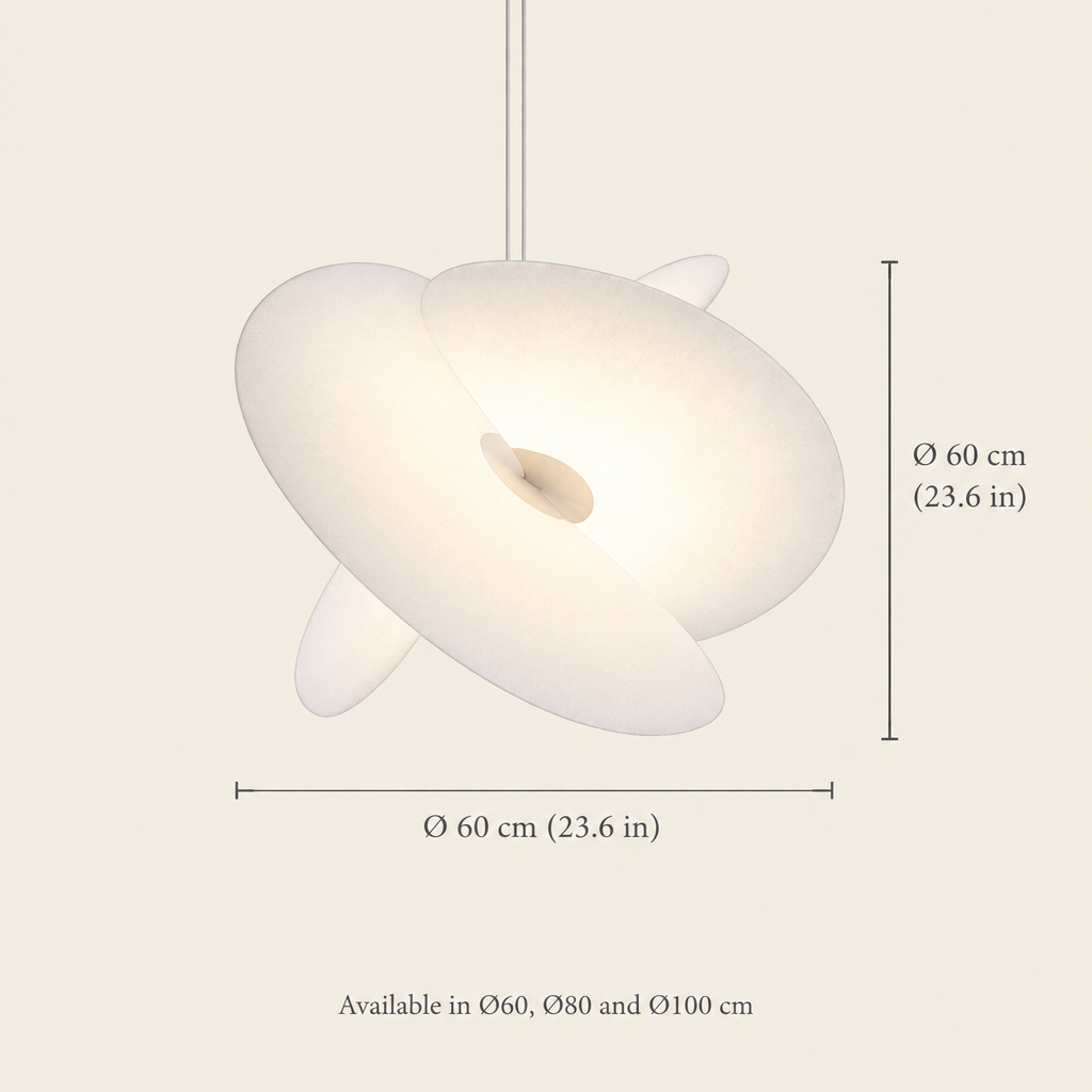 Exmoor Silk Pendant Light dimensions