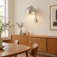 Hinton Chrome Wall Light – above a sideboard