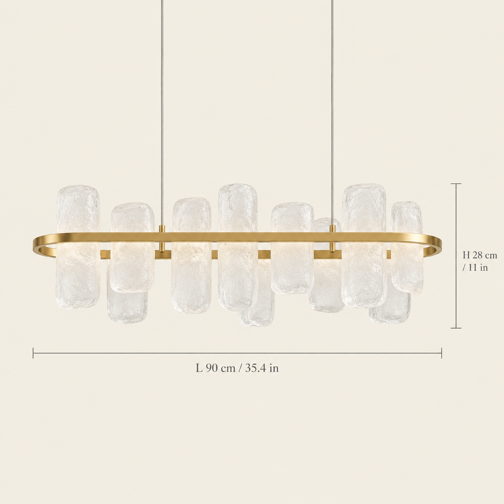 Kingham Cloud Glass Pendant Light dimensions