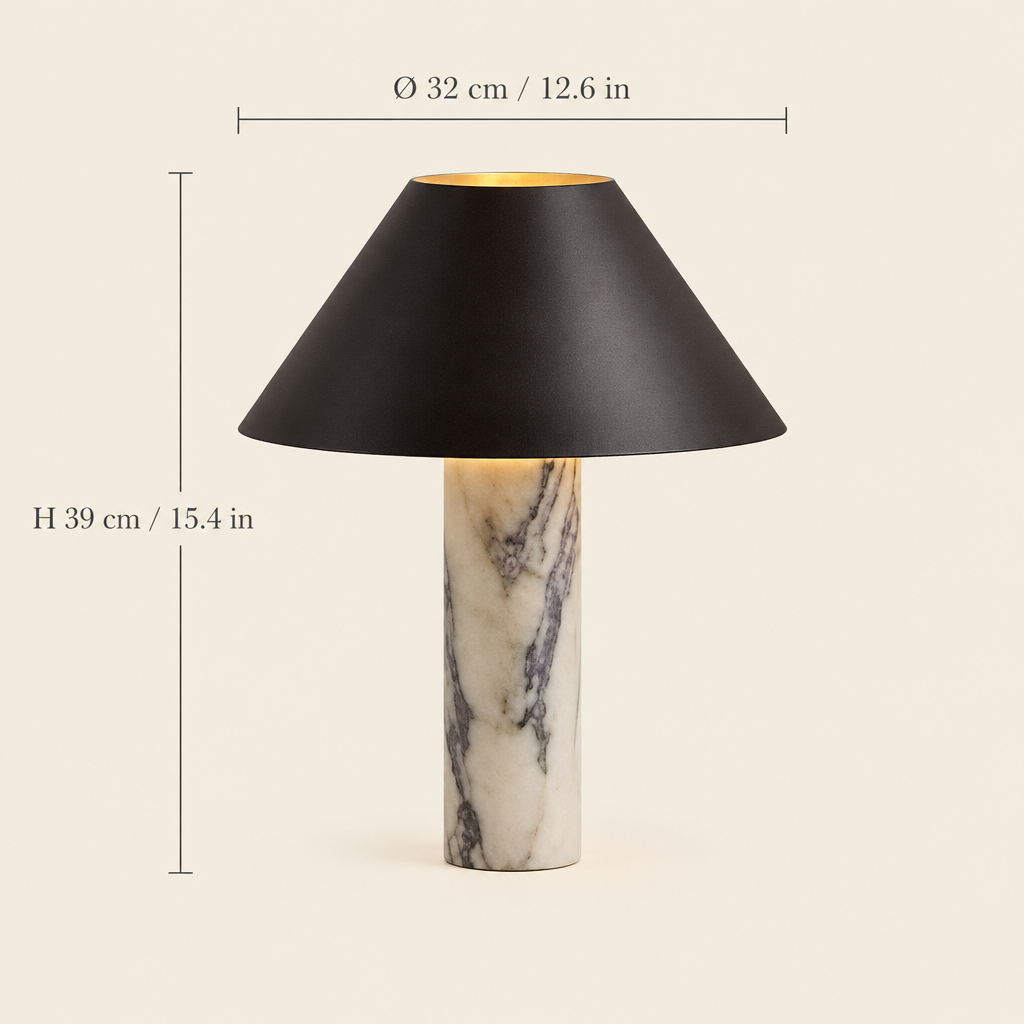 Kirkby Stone Table Lamp dimensions