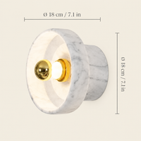 Lewes Marble-Effect Wall Light dimensions