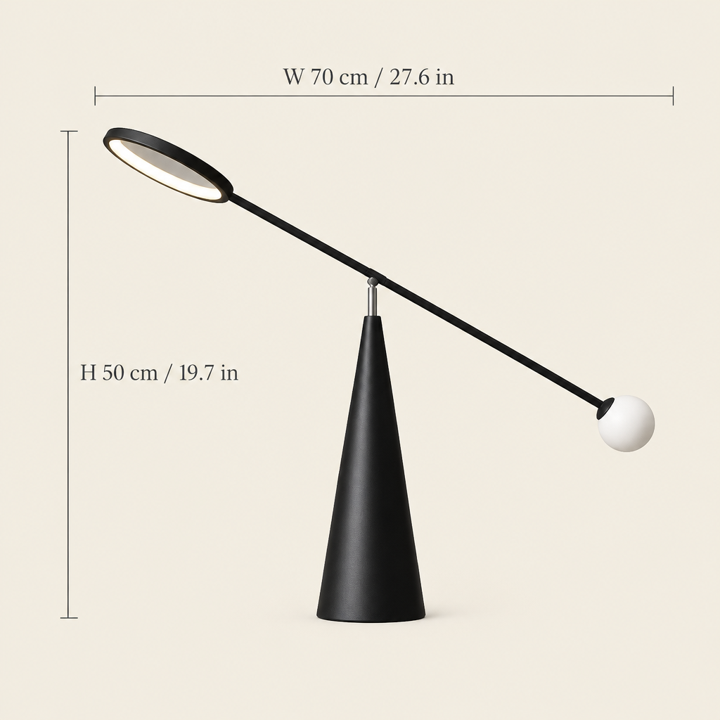 Loddon Marble Desk Lamp dimensions