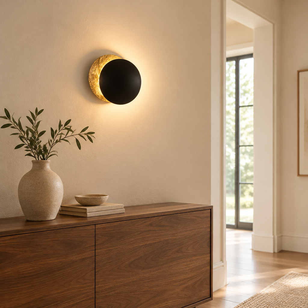 Longleat Eclipse Wall Light – in a hallway