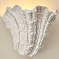 Lyme Shell Wall Light – close-up of the ridged shell texture