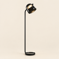 Malvern Glass Dome Floor Lamp – studio photo, lit, on a cream background