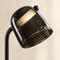 Malvern Glass Dome Floor Lamp – close-up of the glass dome and light tube