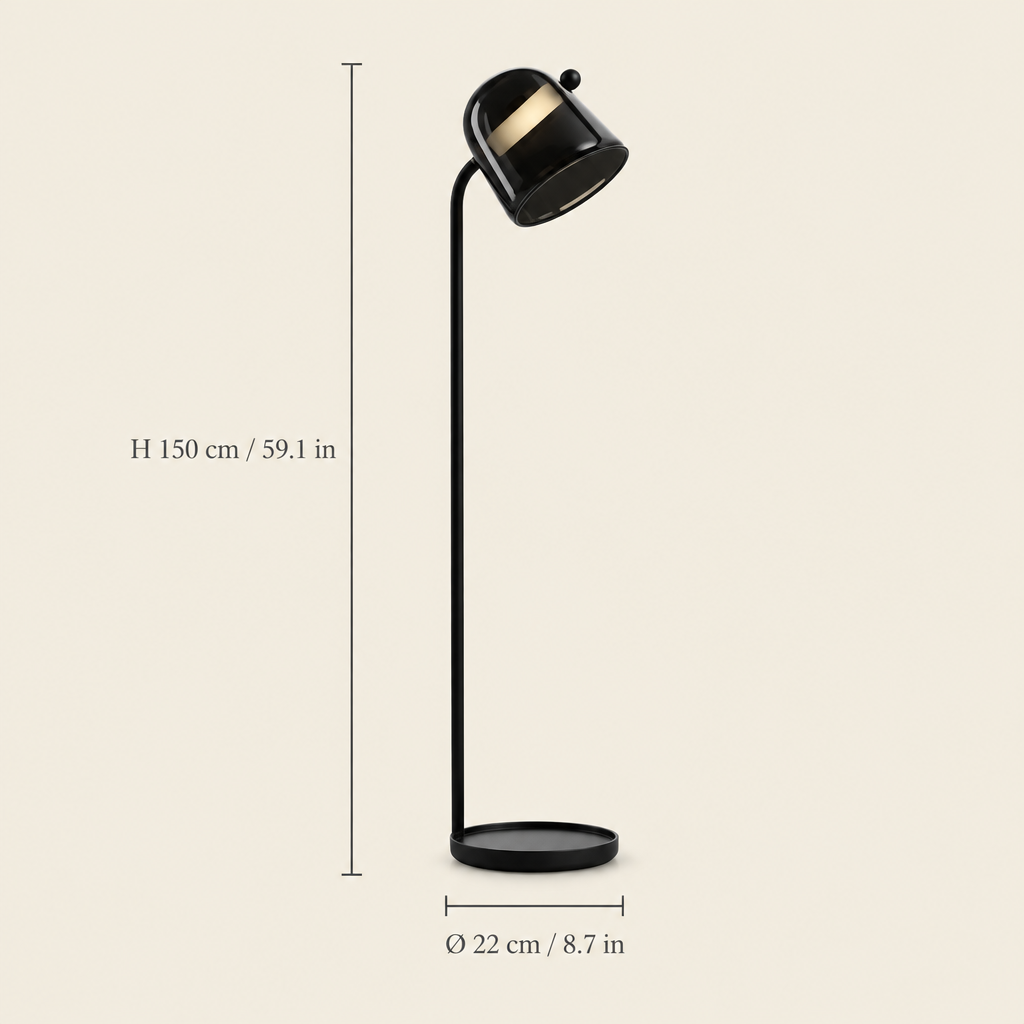 Malvern Glass Dome Floor Lamp dimensions