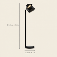 Malvern Glass Dome Floor Lamp dimensions