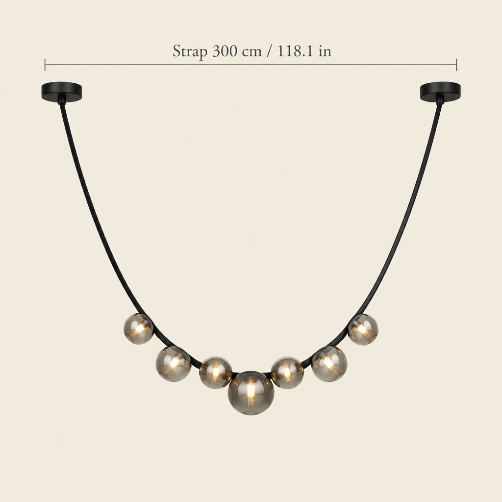 Milton Leather Pendant Light dimensions
