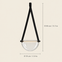 Moreton Strap Glass Pendant Light dimensions