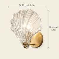 Netley Clear Shell Wall Light dimensions