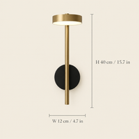 Ouse Bronze Wall Light dimensions