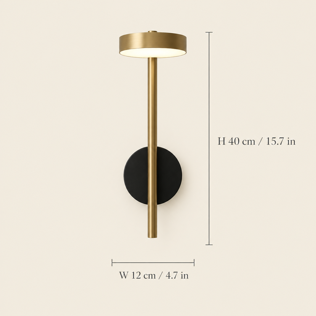 Ouse Bronze Wall Light dimensions