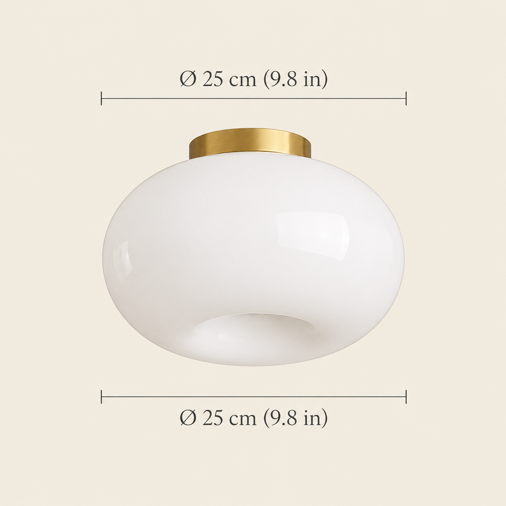 Primrose Opal Glass Ceiling Light dimensions