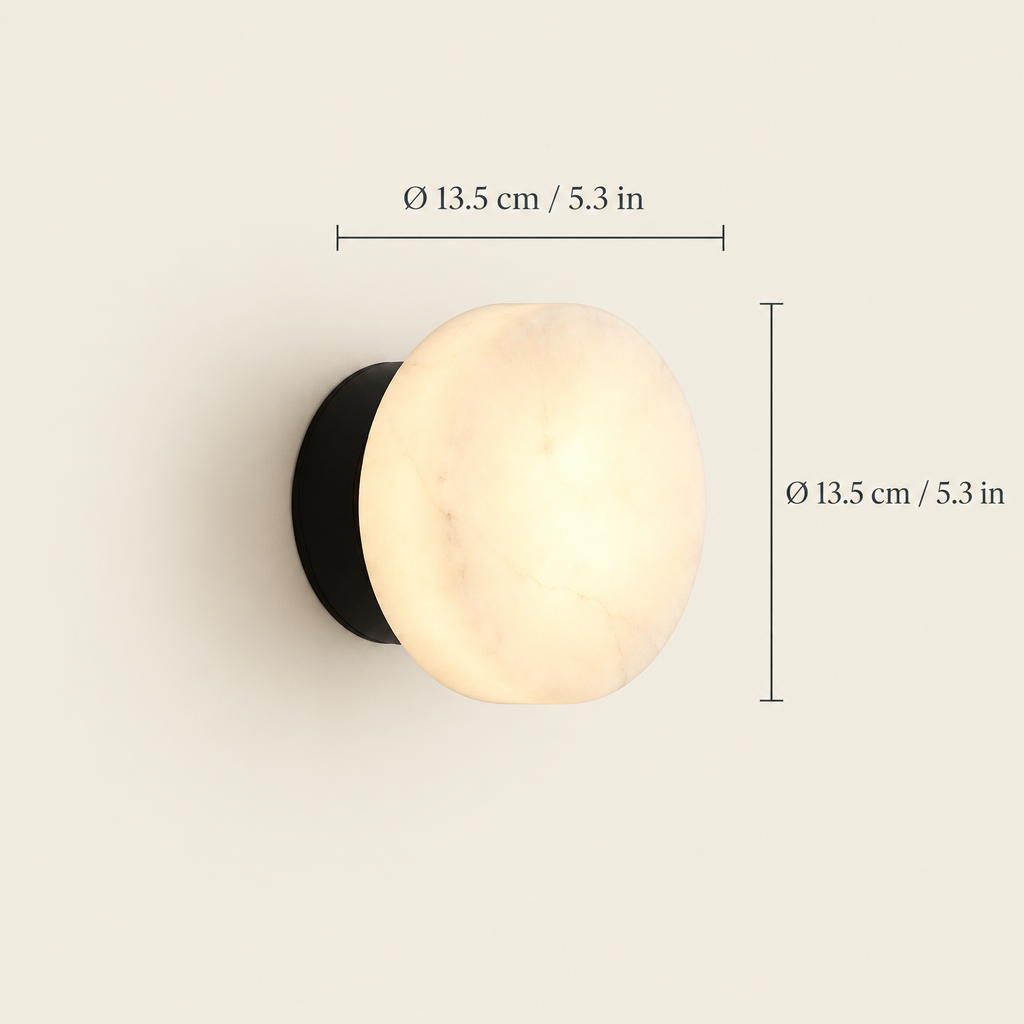 Radley Alabaster-Effect Wall Light dimensions