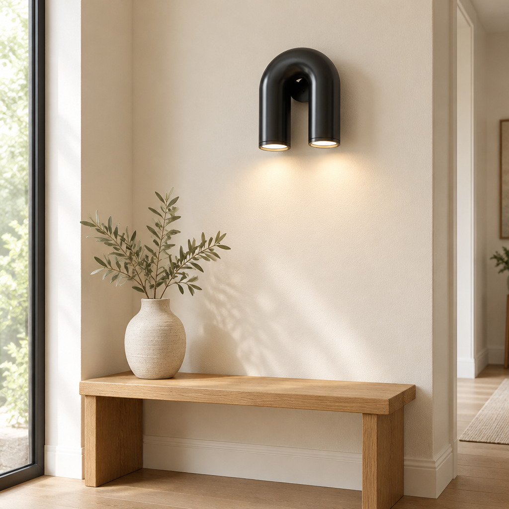 Ramsey Arch Wall Light – in a hallway