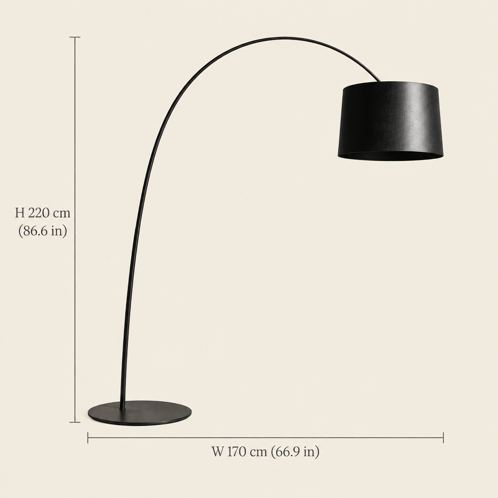 Rosedale Oversized Arc Floor Lamp dimensions