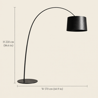 Rosedale Oversized Arc Floor Lamp dimensions