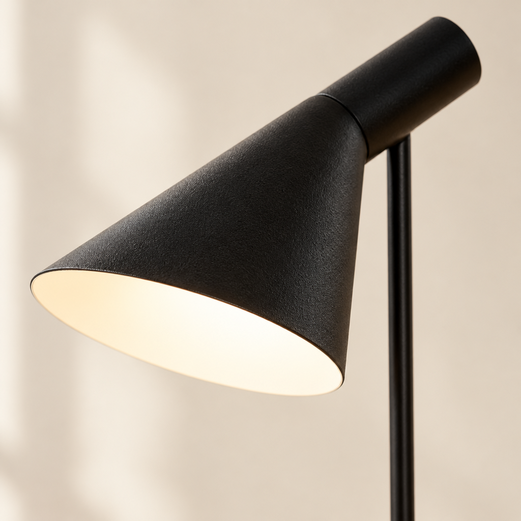Selby Architect Desk Lamp – close-up of the angled cone shade