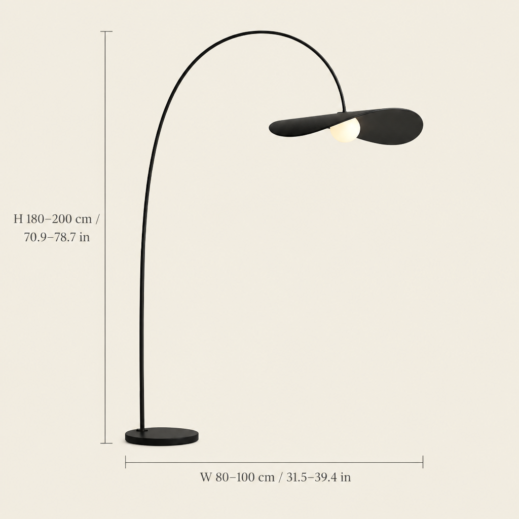 Shipton Arc Floor Lamp dimensions
