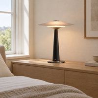 Truro Glass Table Lamp – on a console under a window