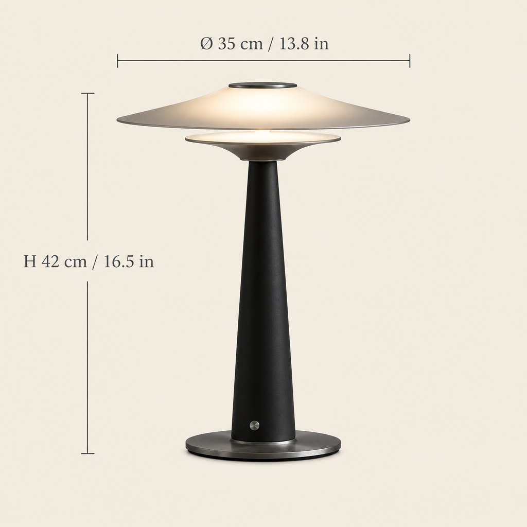 Truro Glass Table Lamp dimensions