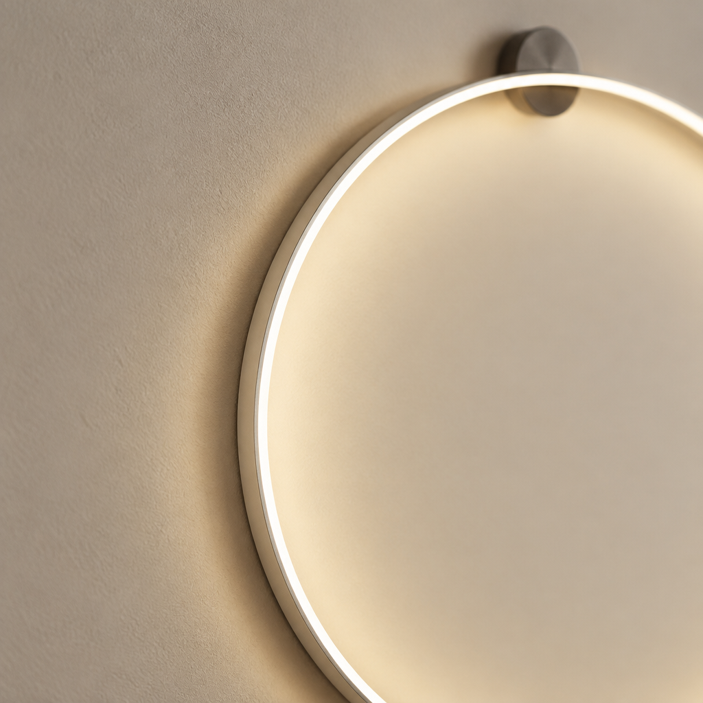 Warwick Halo Ring Wall Light – close-up of the ring and halo
