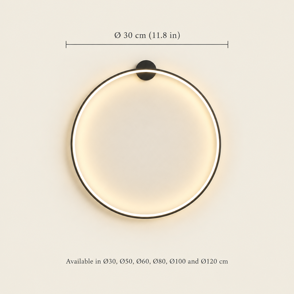 Warwick Halo Ring Wall Light dimensions